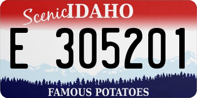 ID license plate E305201