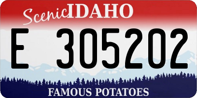 ID license plate E305202