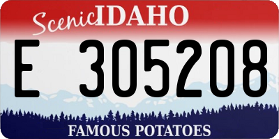 ID license plate E305208