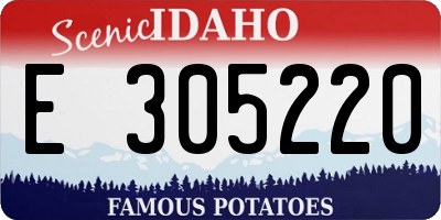 ID license plate E305220