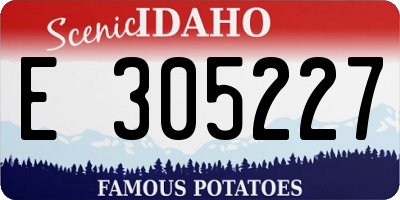 ID license plate E305227