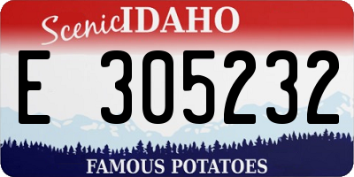 ID license plate E305232