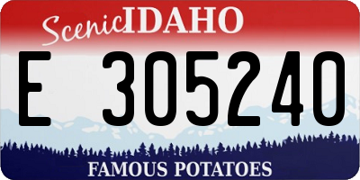 ID license plate E305240