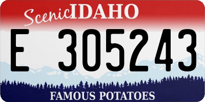 ID license plate E305243