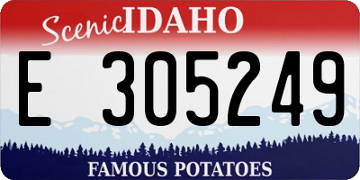 ID license plate E305249