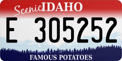 ID license plate E305252