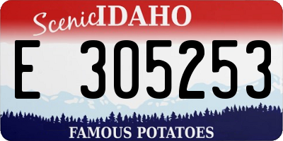 ID license plate E305253