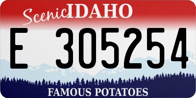 ID license plate E305254