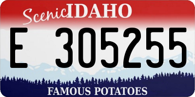 ID license plate E305255