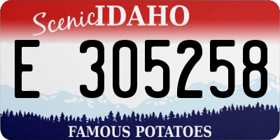 ID license plate E305258