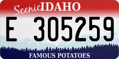 ID license plate E305259