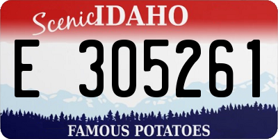 ID license plate E305261