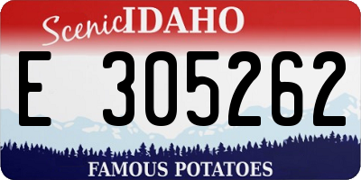 ID license plate E305262