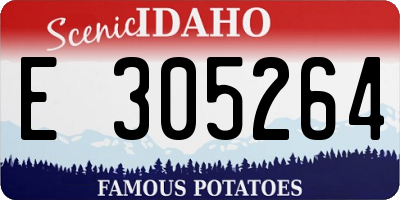ID license plate E305264
