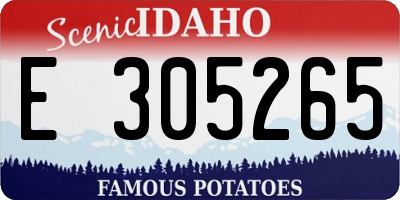 ID license plate E305265
