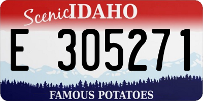 ID license plate E305271