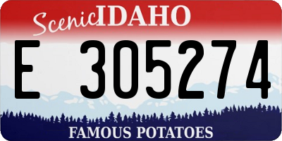 ID license plate E305274