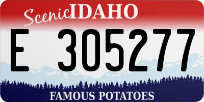 ID license plate E305277
