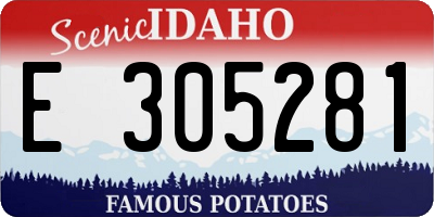 ID license plate E305281