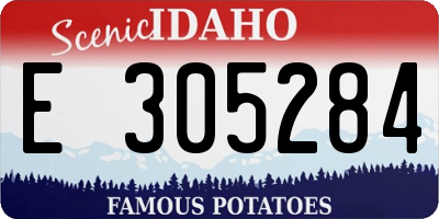 ID license plate E305284