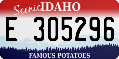 ID license plate E305296