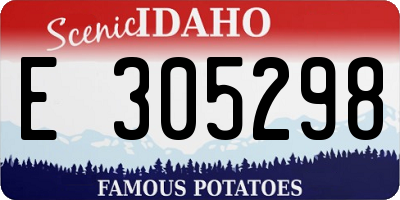 ID license plate E305298