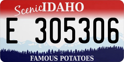ID license plate E305306