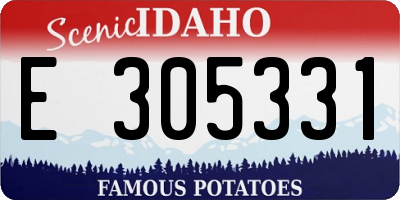 ID license plate E305331