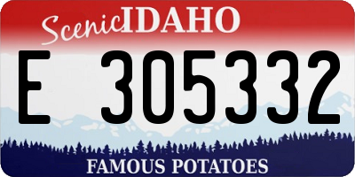ID license plate E305332