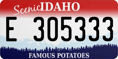 ID license plate E305333