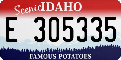 ID license plate E305335