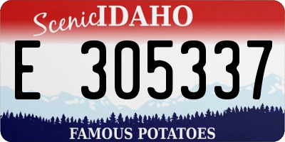 ID license plate E305337
