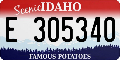ID license plate E305340