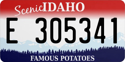 ID license plate E305341