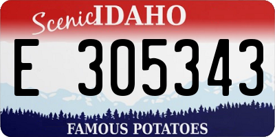 ID license plate E305343