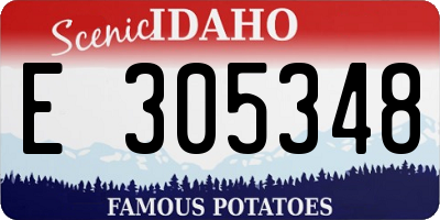 ID license plate E305348