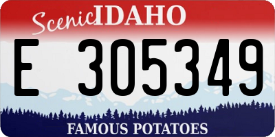 ID license plate E305349