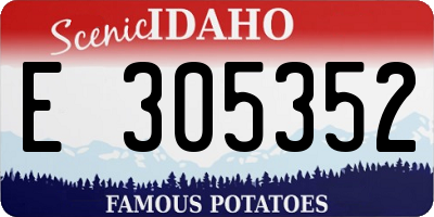 ID license plate E305352