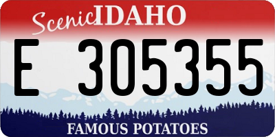 ID license plate E305355