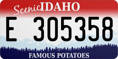 ID license plate E305358