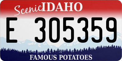 ID license plate E305359