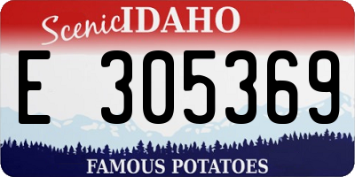 ID license plate E305369