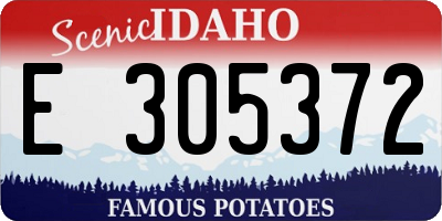 ID license plate E305372