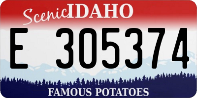 ID license plate E305374