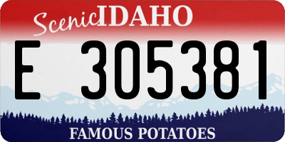 ID license plate E305381