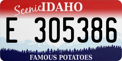 ID license plate E305386