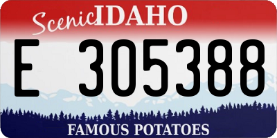 ID license plate E305388