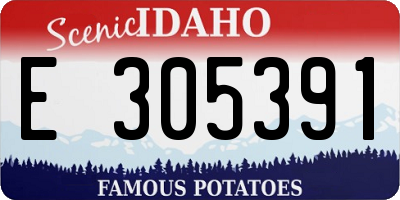 ID license plate E305391