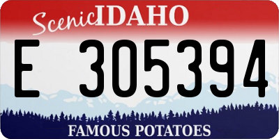 ID license plate E305394