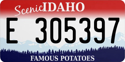 ID license plate E305397